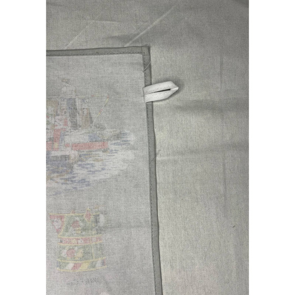 Tea Towel Narrow Boats at Work 100% Cotton Printed 29" X 20" Vibrant Colors - Picture 5 of 9